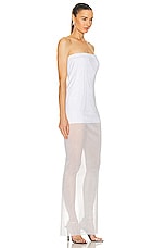 Santa Brands Open Shoulder Maxi Dress in White, view 2, click to view large image.