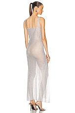 Santa Brands Maxi Slits Sundress in Silver, view 3, click to view large image.