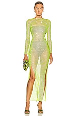 Santa Brands Diamond Maxi Dress in Green, view 1, click to view large image.