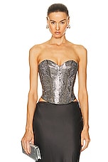 Santa Brands Stones Corset Top in Graphite, view 1, click to view large image.