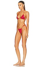 Santa Brands Dahlia Bikini Set in Red, view 3, click to view large image.