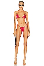Santa Brands Dahlia Bikini Set in Red, view 5, click to view large image.