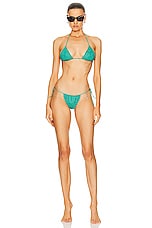 Santa Brands Dahlia Bikini Set in Emerald, view 4, click to view large image.