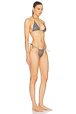 Santa Brands Orchid Bikini Set in Black, view 2, click to view large image.