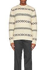 Schott Norwegian Sweater in Off White, view 3, click to view large image.