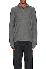 Schott Waffle Weave Sweater in Grey, view 3, click to view large image.