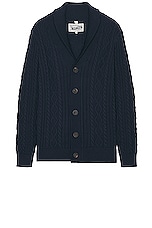 Schott Cableknit Cardigan in Navy, view 1, click to view large image.