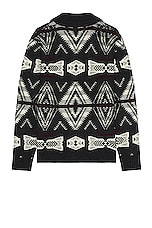 Schott Southwestern Cardigan in Heather Black, view 2, click to view large image.