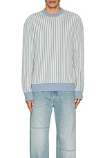 Schott Striped Sweater in Sky, view 4, click to view large image.