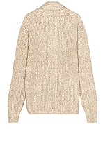 Schott Yak Blend Cardigan in Limestone, view 2, click to view large image.