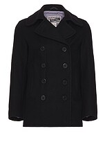 Schott Slim Fit Peacoat in Navy, view 1, click to view large image.