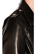 Schott Pebbled Moto Jacket in Black, view 6, click to view large image.