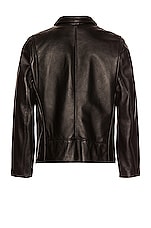 Schott Collar Lamb Leather Jacket in Black, view 2, click to view large image.