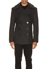 Schott Slim Fit Peacoat in Dark Ox, view 2, click to view large image.