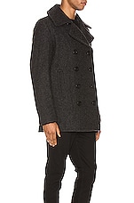Schott Slim Fit Peacoat in Dark Ox, view 3, click to view large image.