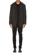 Schott Slim Fit Peacoat in Dark Ox, view 5, click to view large image.
