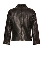 Schott James Men's Retro Style Naked Cowhide Jacket in Black, view 2, click to view large image.