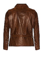 Schott Waxy Buffalo Leather Sunset Jacket in Brown, view 2, click to view large image.