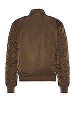 Schott Nylon Flight Jacket in Brown, view 2, click to view large image.