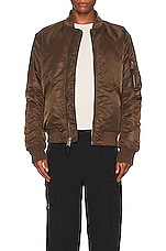 Schott Nylon Flight Jacket in Brown, view 6, click to view large image.