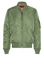 Schott Nylon Flight Jacket in Sage, view 1, click to view large image.