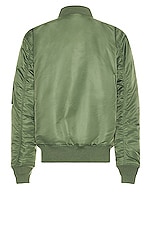 Schott Nylon Flight Jacket in Sage, view 2, click to view large image.