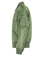 Schott Nylon Flight Jacket in Sage, view 3, click to view large image.
