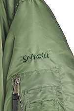 Schott Nylon Flight Jacket in Sage, view 4, click to view large image.