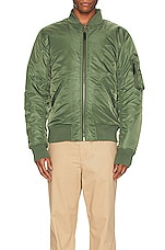 Schott Nylon Flight Jacket in Sage, view 5, click to view large image.