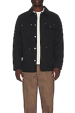 Schott Chore Jacket in Black, view 4, click to view large image.