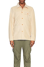 Schott Wale Chore Jacket in Off White, view 4, click to view large image.