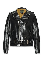 Schott NYC Cowhide Moto Jacket in Black, view 1, click to view large image.