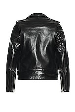 Schott NYC Cowhide Moto Jacket in Black, view 2, click to view large image.