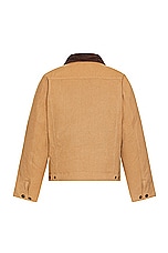 Schott Union Canvas Down Filled Jacket in Khaki, view 2, click to view large image.