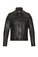 Schott Naked Cowhide Jean Style Jacket in Black, view 1, click to view large image.