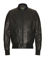 Schott Lightweight Bomber Jacket in Black, view 1, click to view large image.