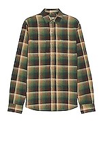 Schott Plaid Cotton Flannel Shirt in Falling Leaves, view 1, click to view large image.