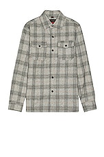 Schott Nyc Plaid Cpo Shirt in Heather Grey, view 1, click to view large image.
