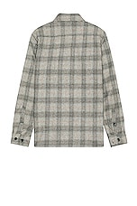 Schott Nyc Plaid Cpo Shirt in Heather Grey, view 2, click to view large image.