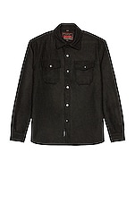 Schott CPO Wool Shirt in Black, view 1, click to view large image.