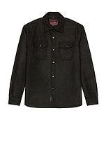 Schott CPO Wool Shirt in Black, view 1, click to view large image.