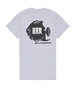 SCI-FI FANTASY Fish Pocket Tee in Heather Grey, view 1, click to view large image.