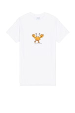 SCI-FI FANTASY Crab Tee in White, view 1, click to view large image.