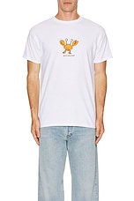 SCI-FI FANTASY Crab Tee in White, view 3, click to view large image.