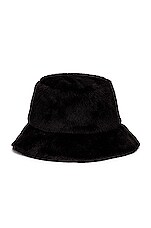 STAND STUDIO Wera Faux Fur Bucket Hat in Black | FWRD