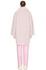 STAND STUDIO Gwen Faux Shearling Coat in Rose Sorbet, view 4, click to view large image.