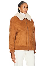 STAND STUDIO Lillee Jacket in Tan & Natural White, view 3, click to view large image.