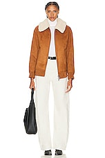 STAND STUDIO Lillee Jacket in Tan & Natural White, view 5, click to view large image.
