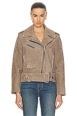 STAND STUDIO Icon Jacket in Sandstone Beige, view 2, click to view large image.