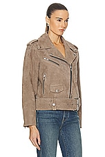 STAND STUDIO Icon Jacket in Sandstone Beige, view 3, click to view large image.